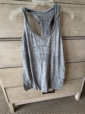 lululemon athletica Swiftly Tech Gray Heather Racerback Tank Hip Length 10